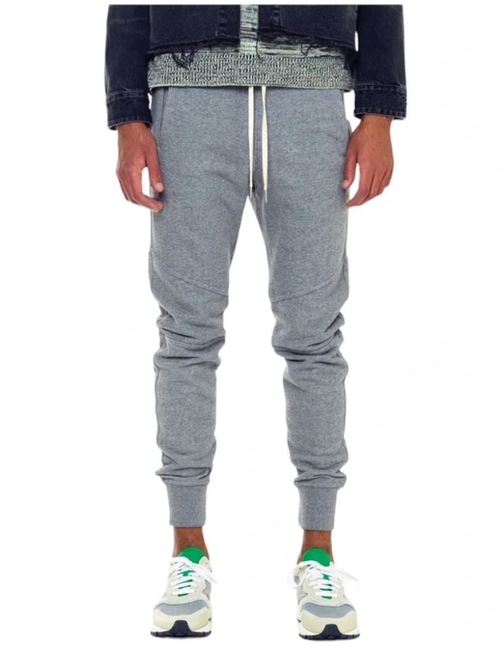 John Elliott Gray Escobar Sweatpants Joggers Size 3 / L Slim Fit Moto Knee